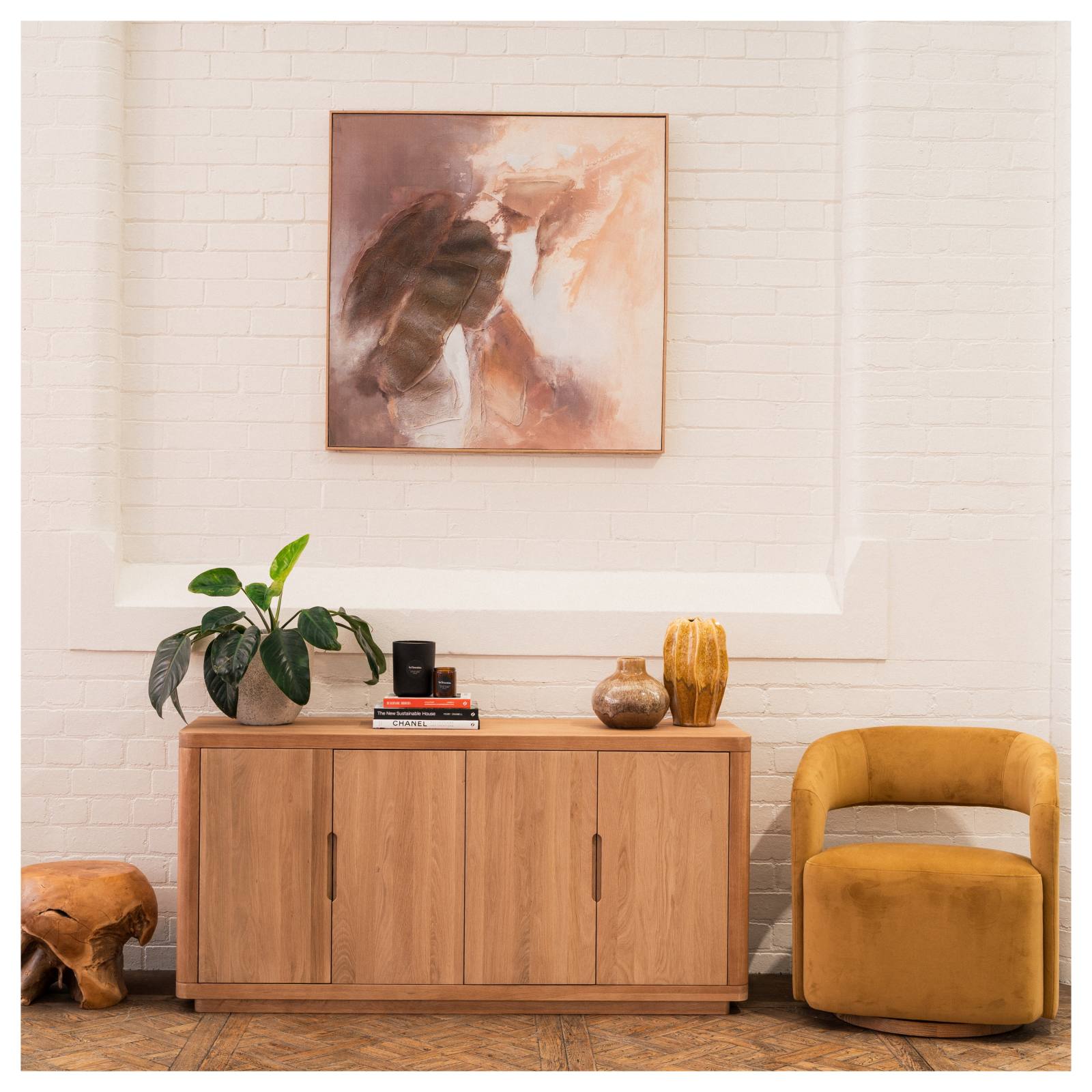 Charmain 152cm Oak Sideboard, Natural
