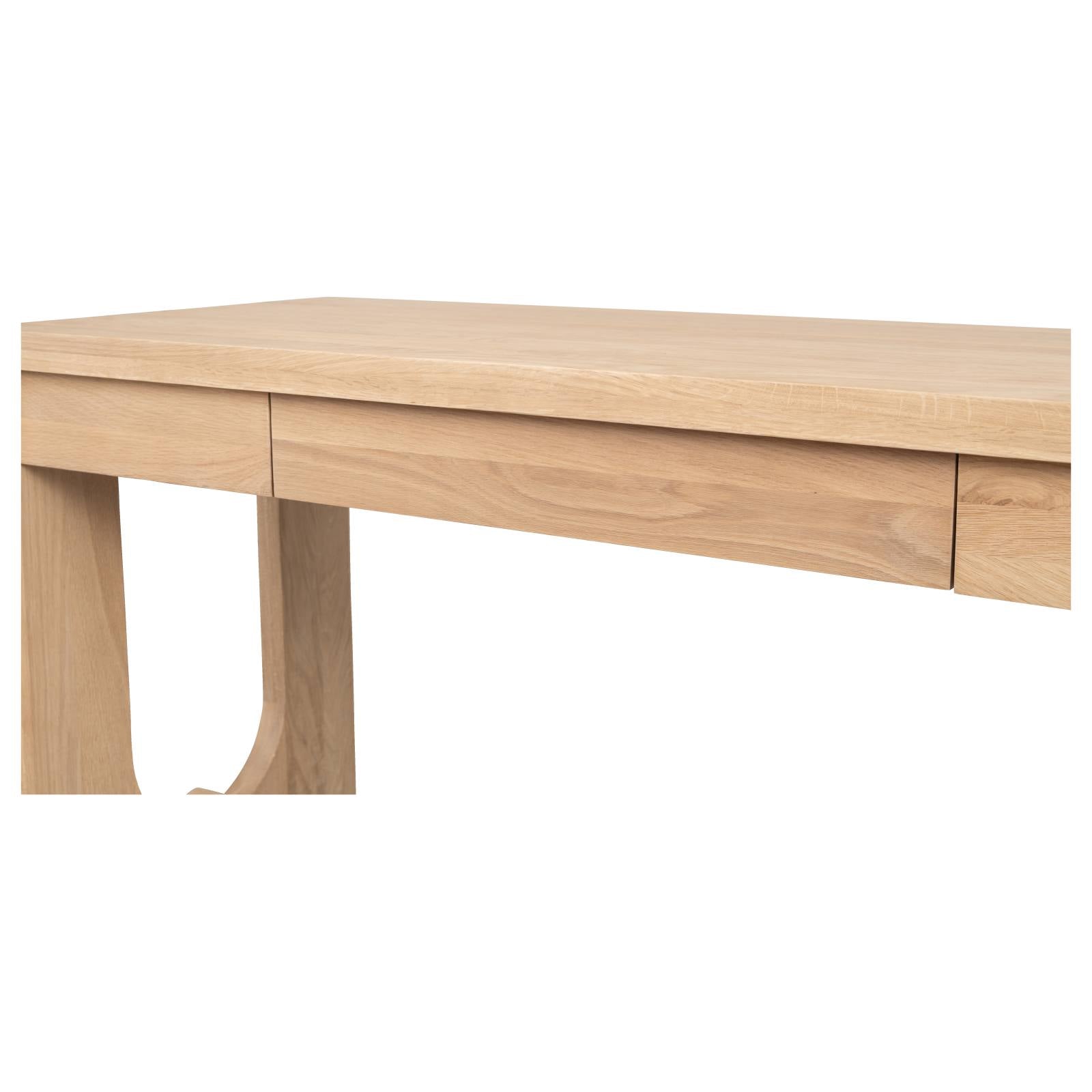 Shenali 140cm Oak Console Desk, Natural