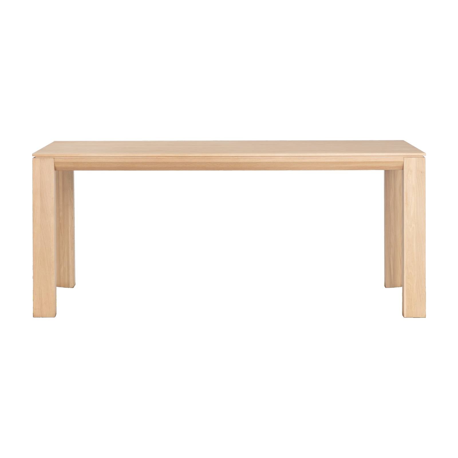 Amaya Bevel Edge 180cm Oak Dining Table, Natural