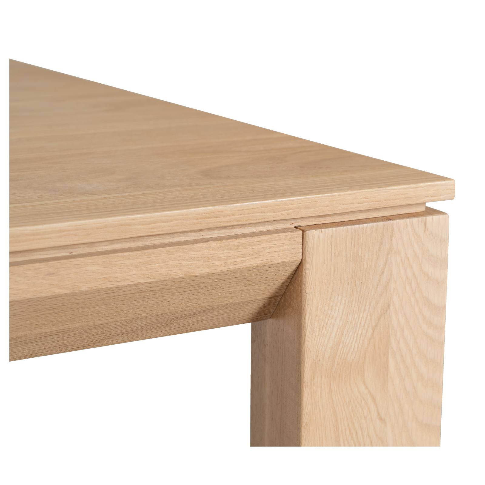 Amaya Bevel Edge 180cm Oak Dining Table, Natural