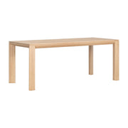 Amaya Bevel Edge 180cm Oak Dining Table, Natural