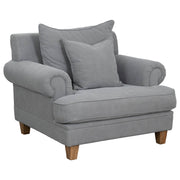 Laura Fabric Armchair, Stone Grey