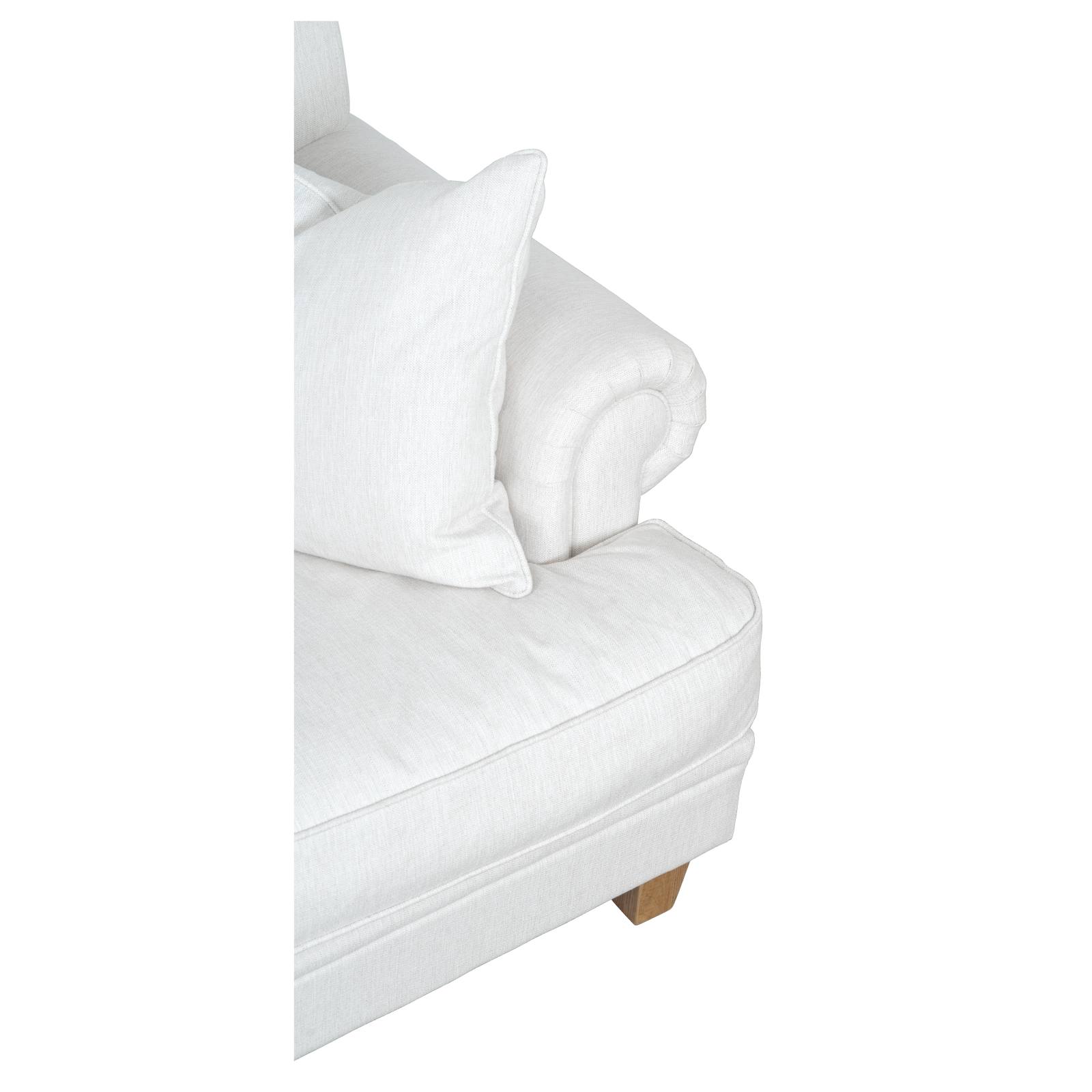 Laura 2 Seater Fabric Sofa, Pearl White