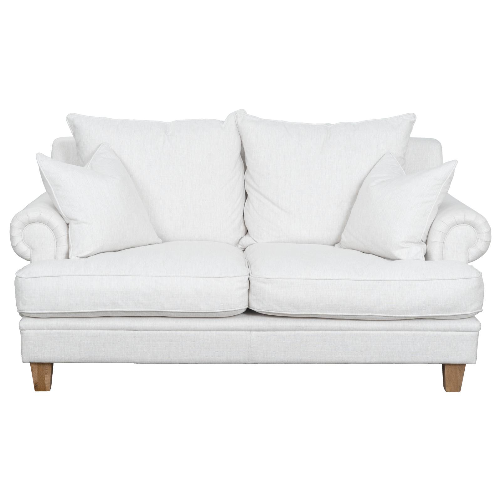 Laura 2 Seater Fabric Sofa, Pearl White