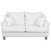 Laura 2 Seater Fabric Sofa, Pearl White