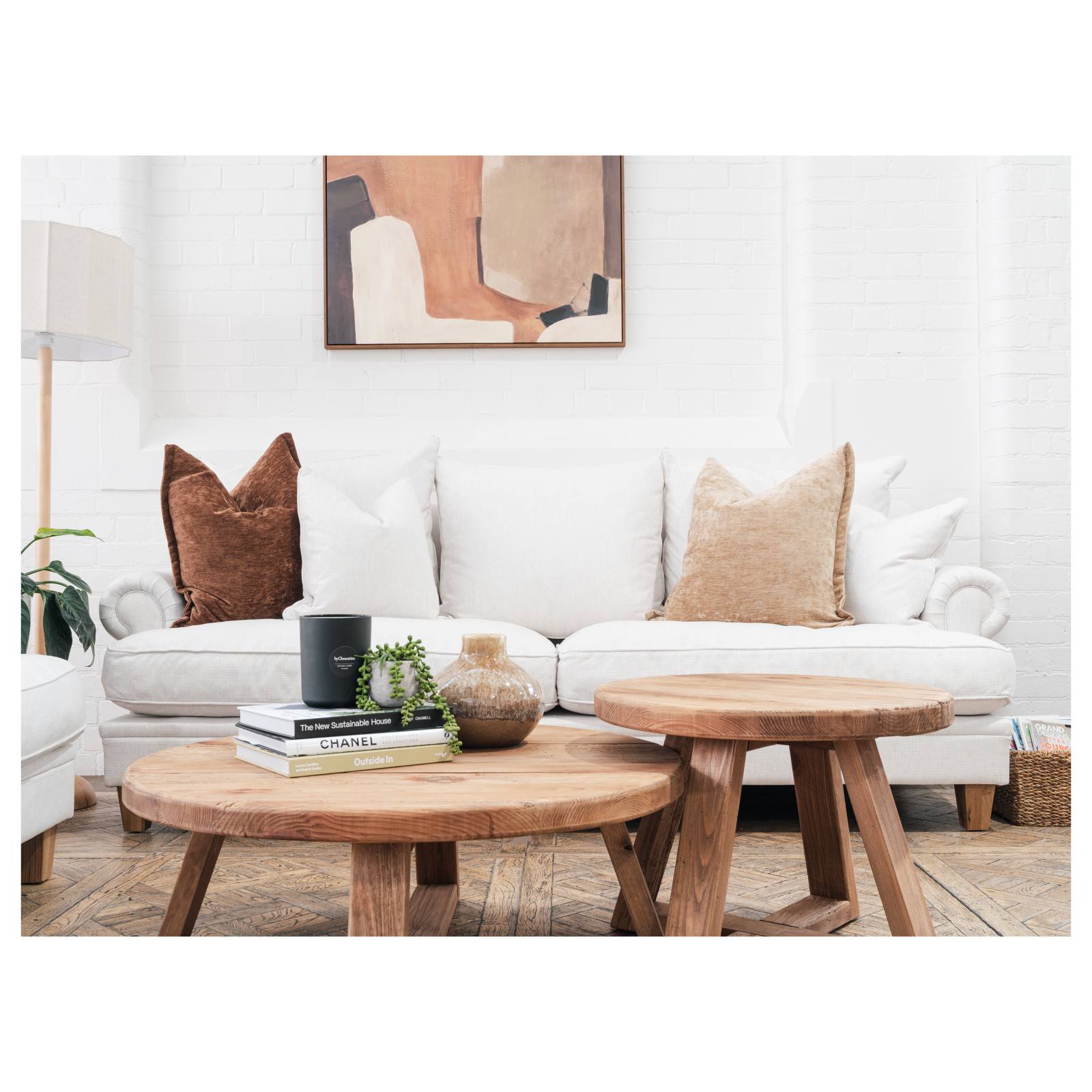 Laura 2 Seater Fabric Sofa, Pearl White