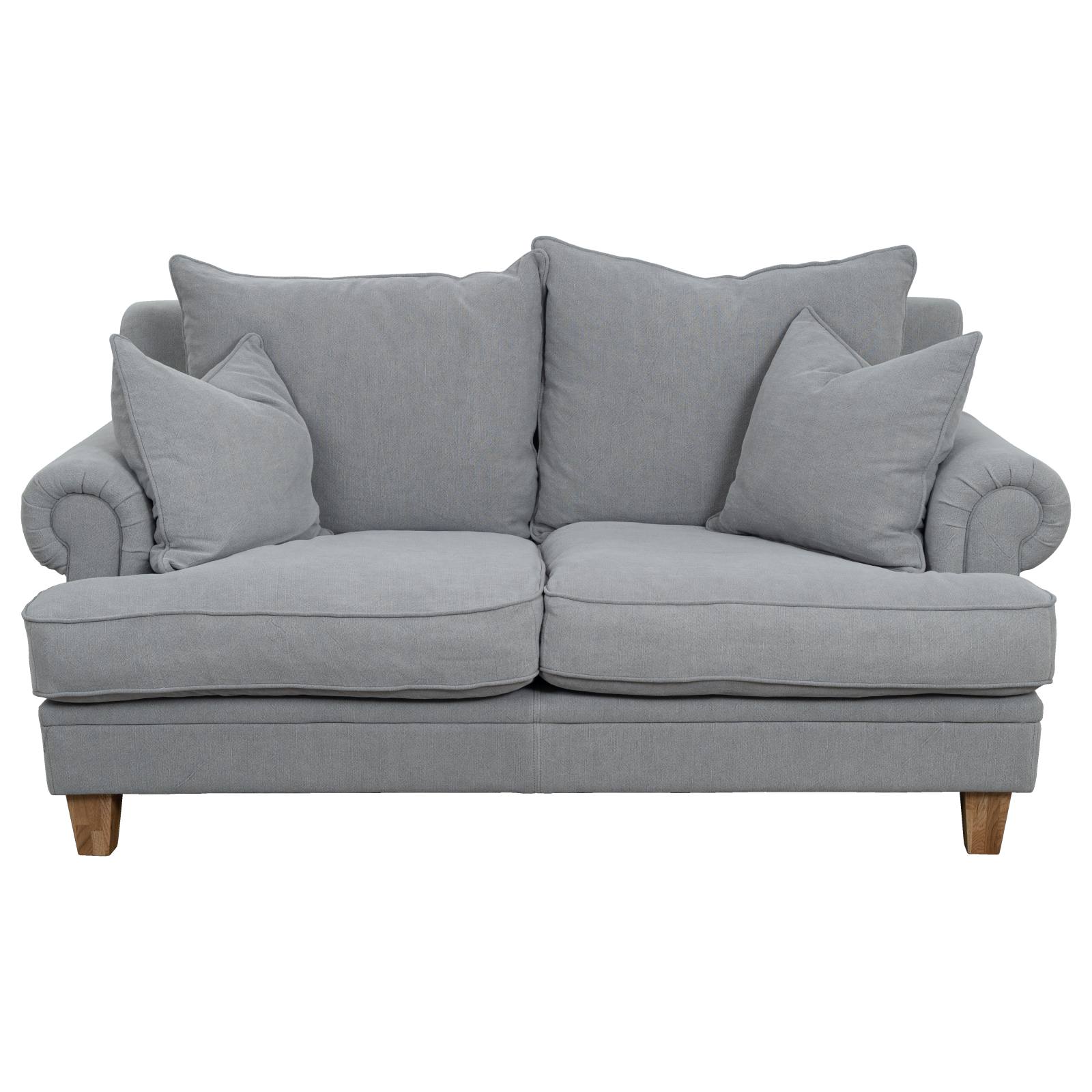 Laura 2 Seater Fabric Sofa, Stone Grey