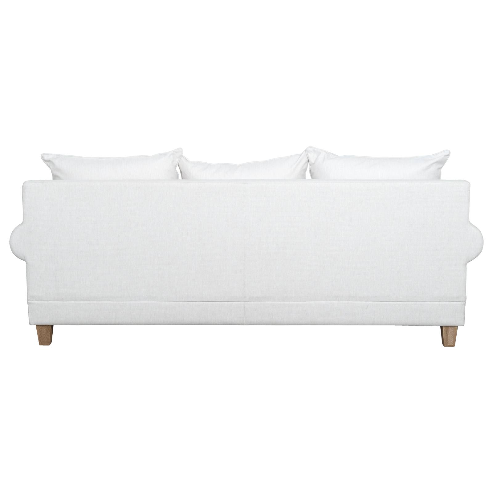 Laura 3 Seater Fabric Sofa, Pearl White