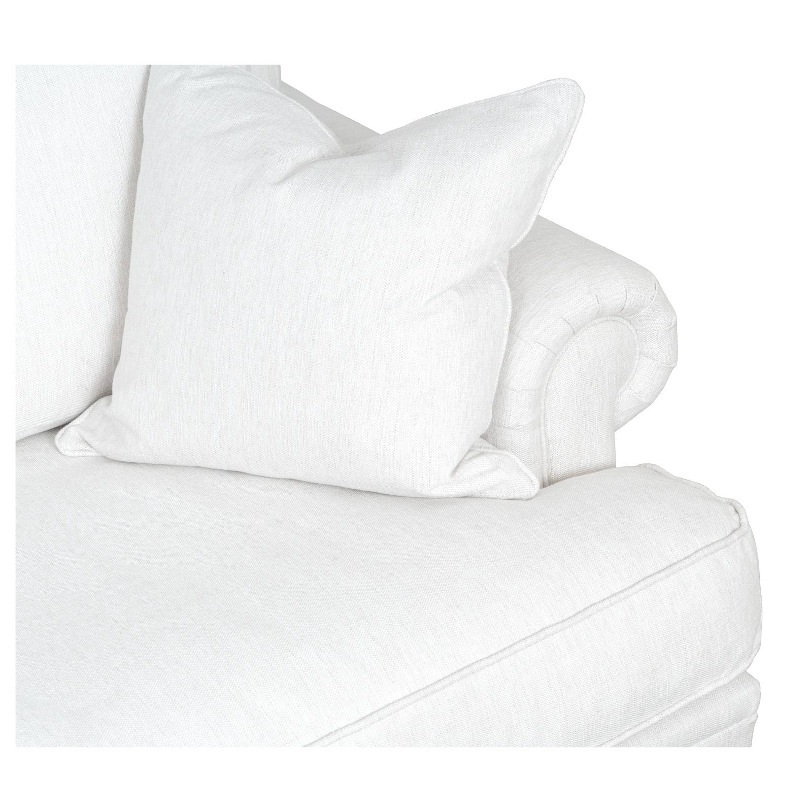 Laura 3 Seater Fabric Sofa, Pearl White