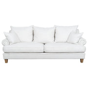 Laura 3 Seater Fabric Sofa, Pearl White