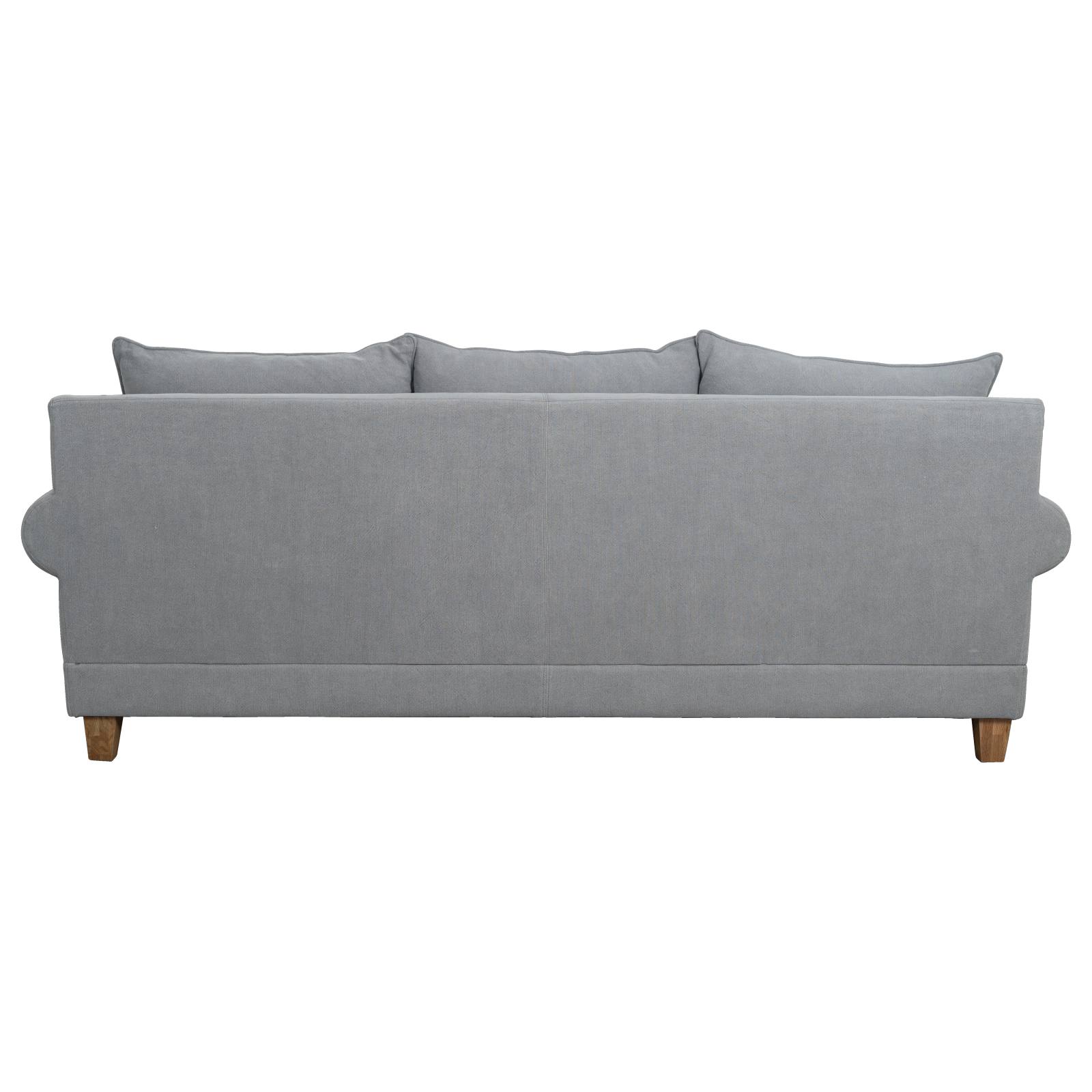 Laura 3 Seater Fabric Sofa, Stone Grey
