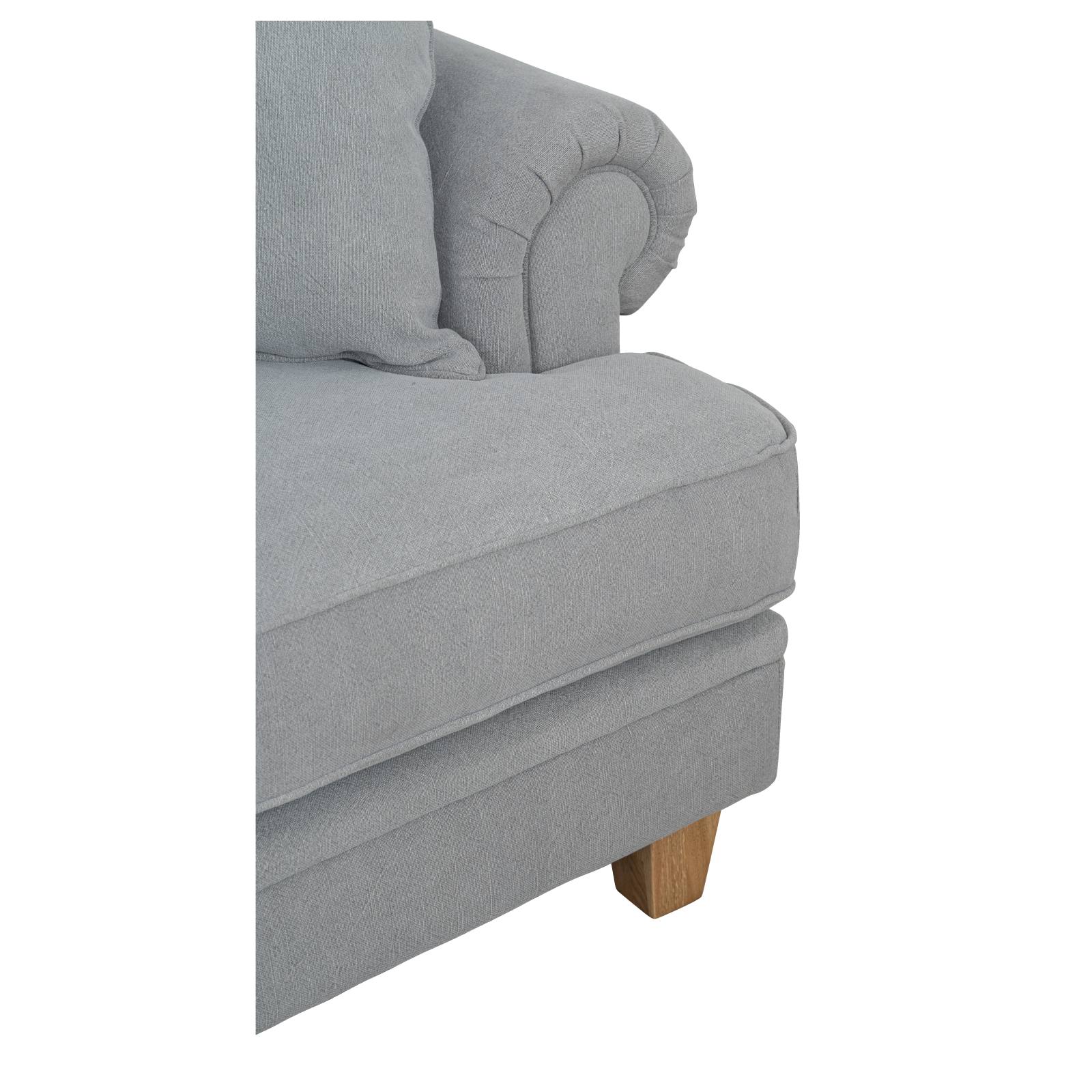 Laura 3 Seater Fabric Sofa, Stone Grey
