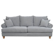 Laura 3 Seater Fabric Sofa, Stone Grey