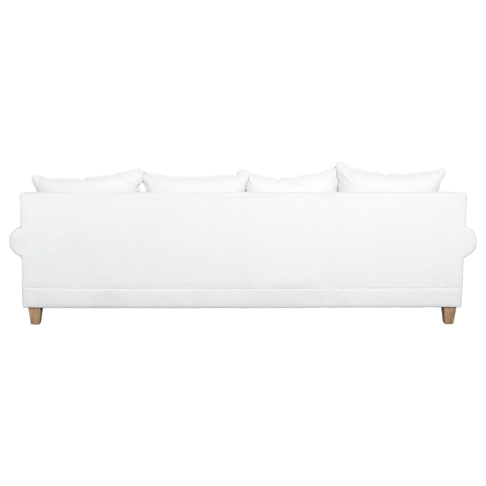 Laura 4 Seater Fabric Sofa, Pearl White