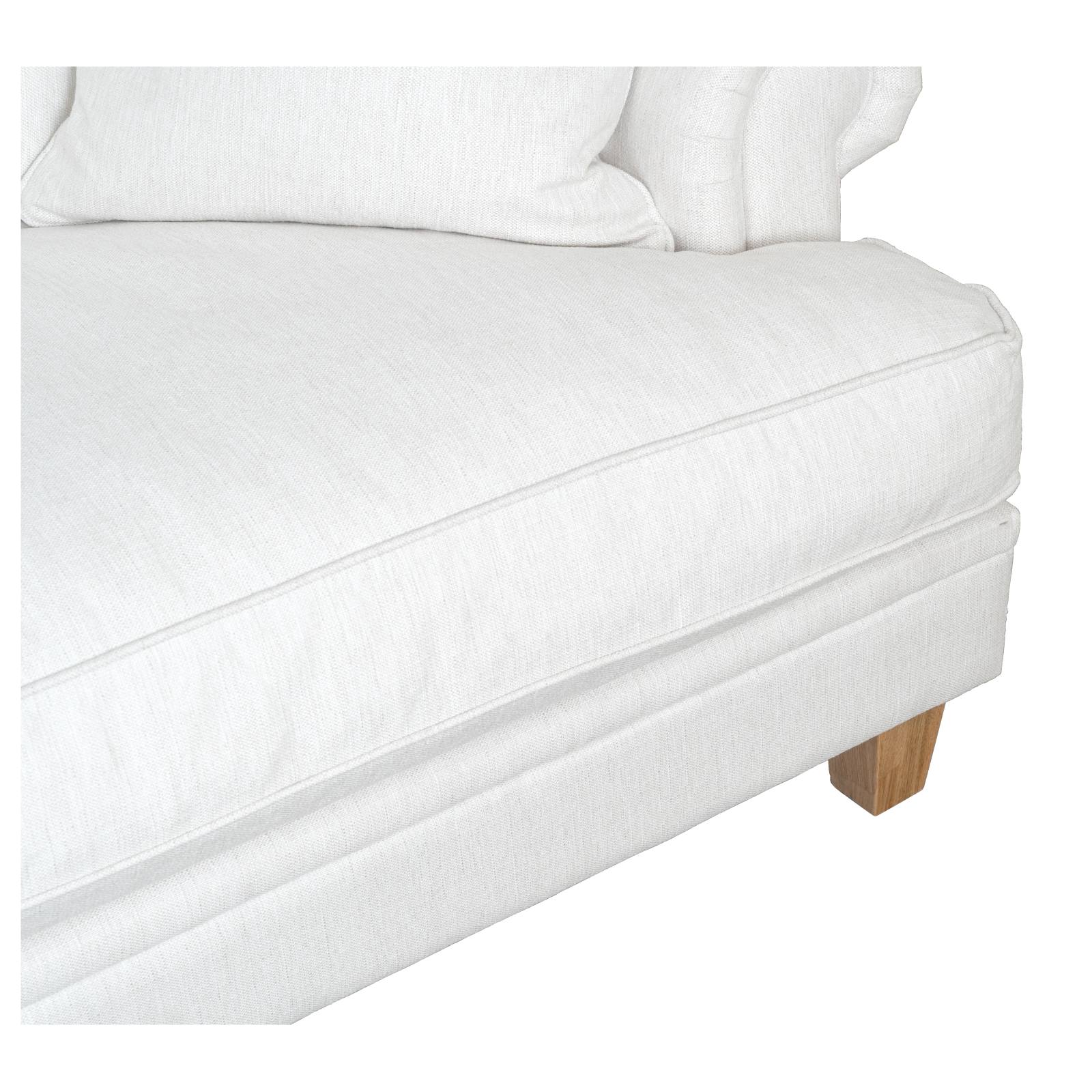 Laura 4 Seater Fabric Sofa, Pearl White