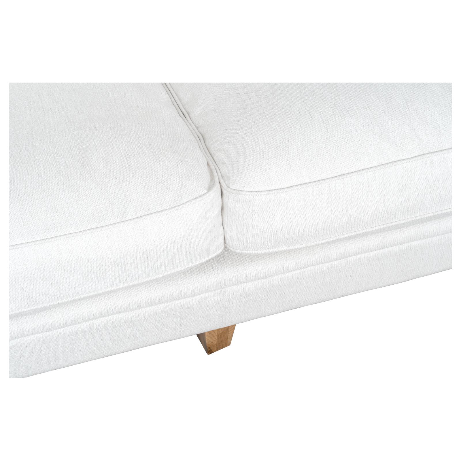 Laura 4 Seater Fabric Sofa, Pearl White