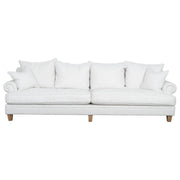 Laura 4 Seater Fabric Sofa, Pearl White