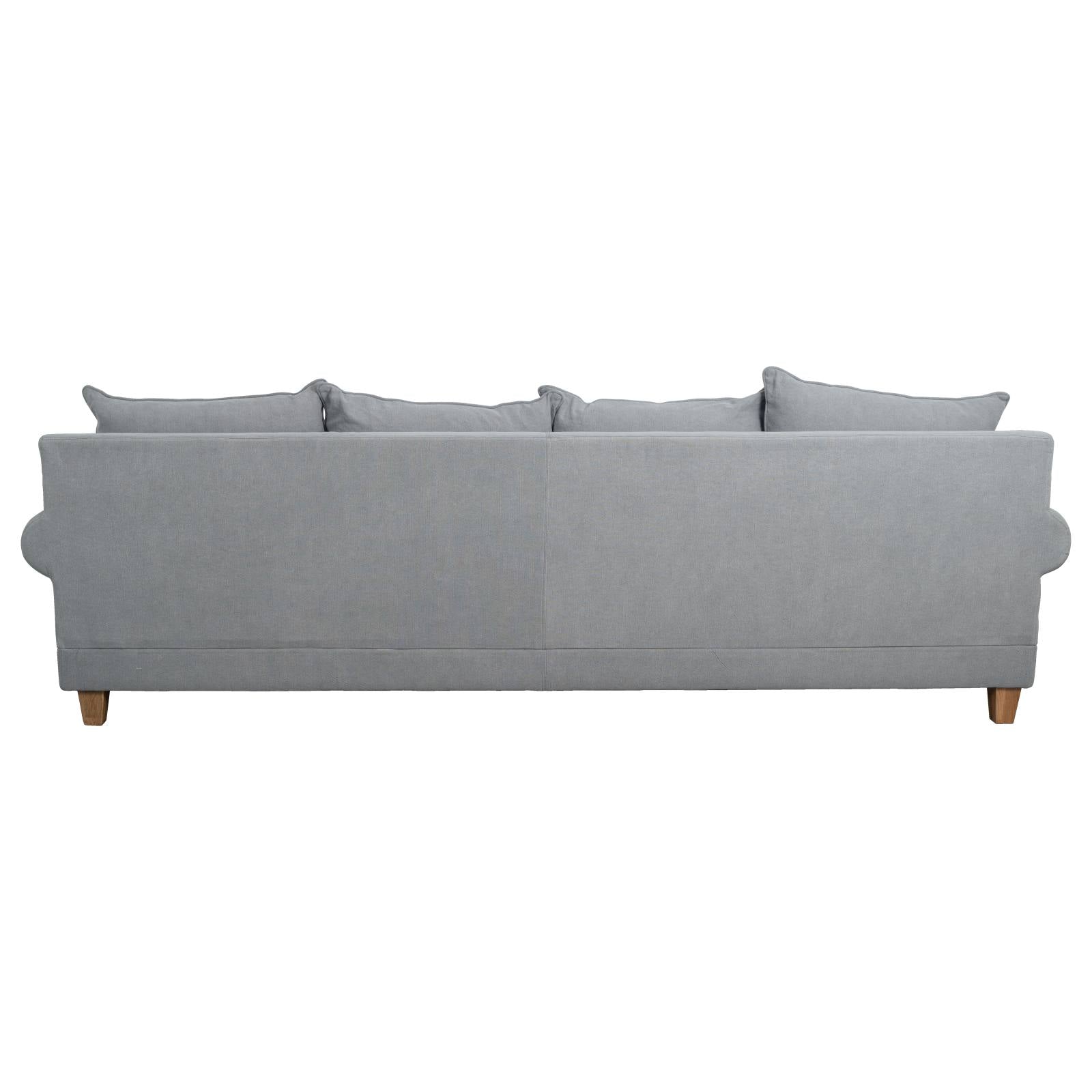 Laura 4 Seater Fabric Sofa, Stone Grey