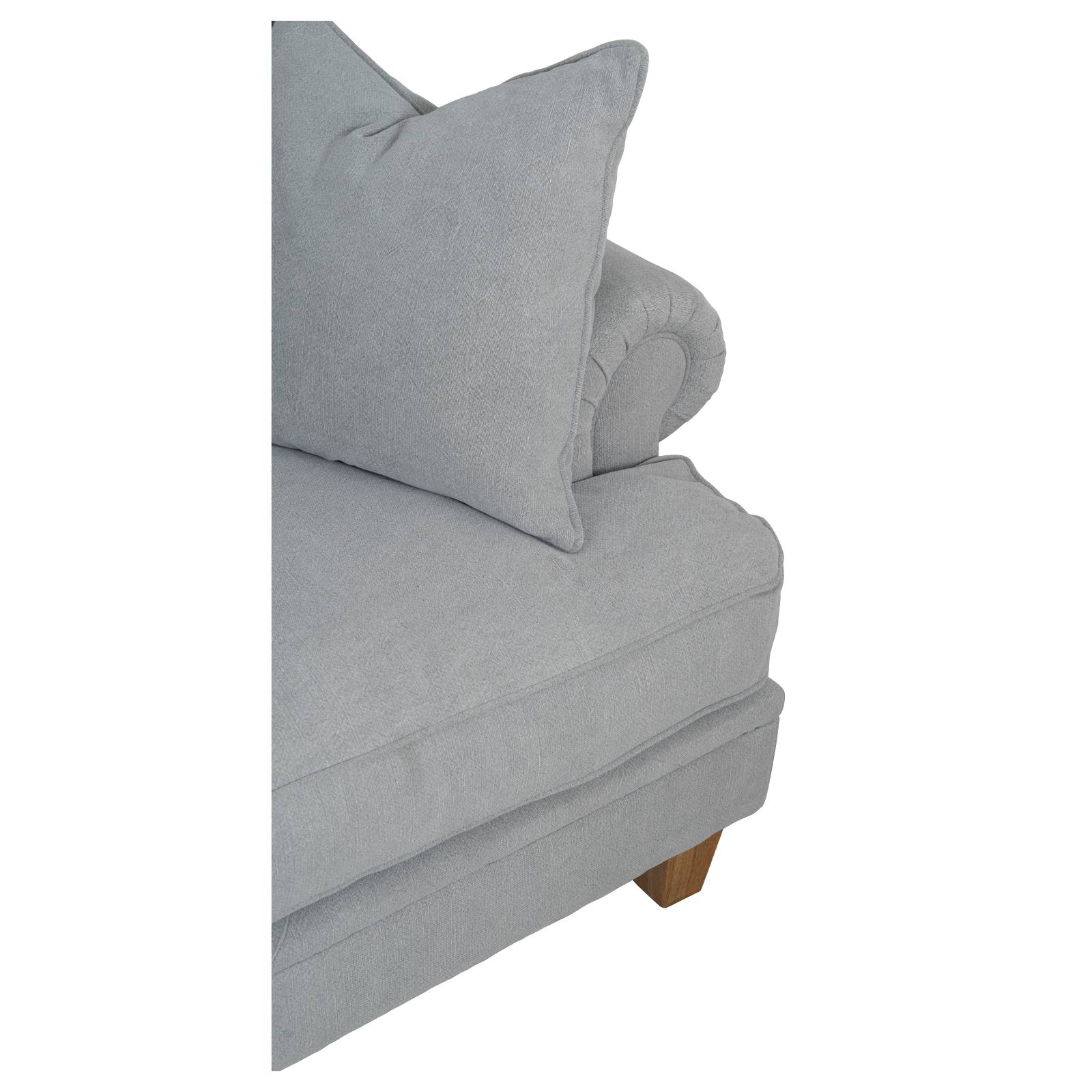 Laura 4 Seater Fabric Sofa, Stone Grey