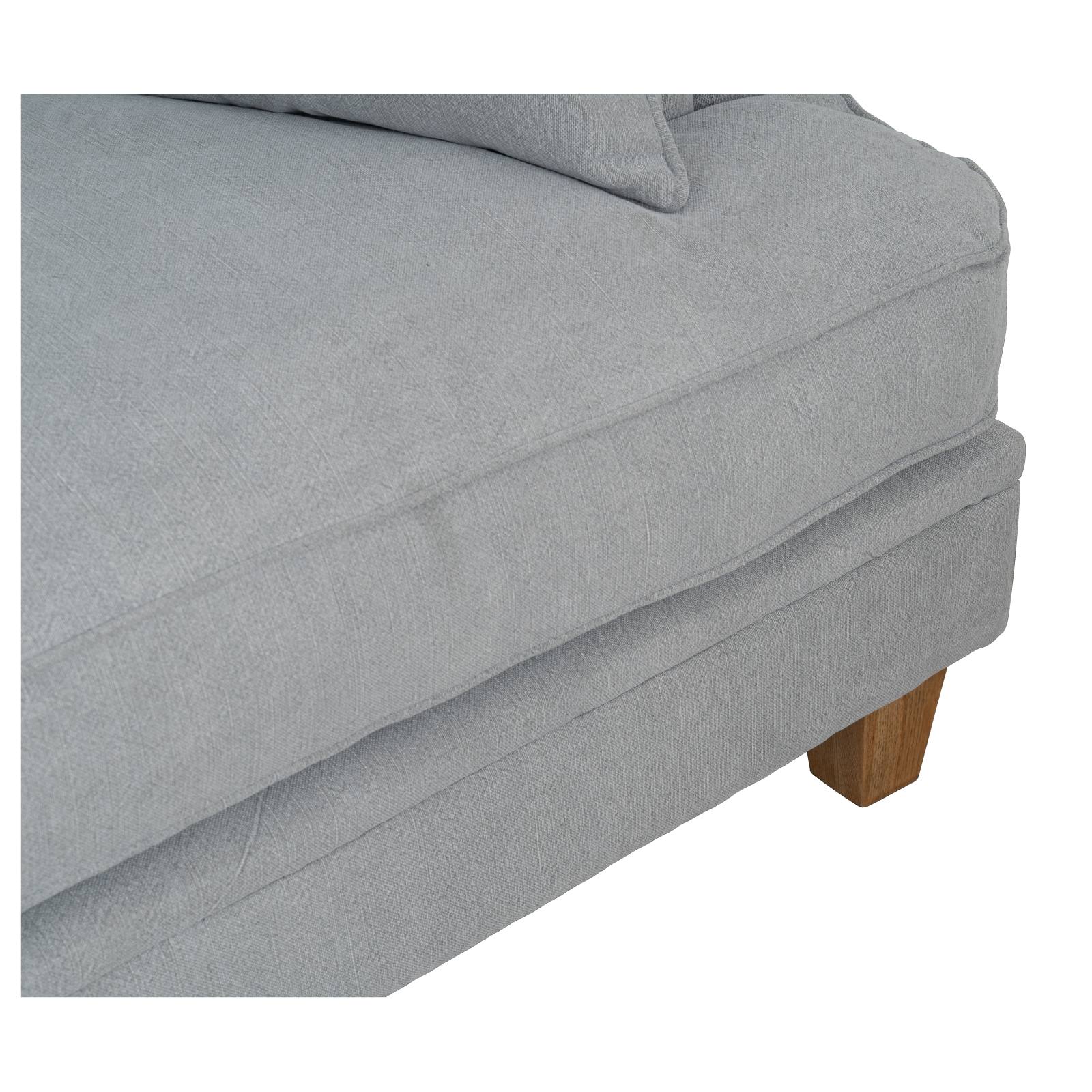 Laura 4 Seater Fabric Sofa, Stone Grey