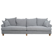 Laura 4 Seater Fabric Sofa, Stone Grey