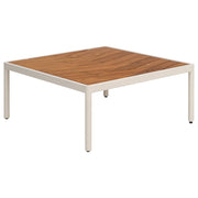 Audrey 80cm Teak Coffee Table, Coastal White