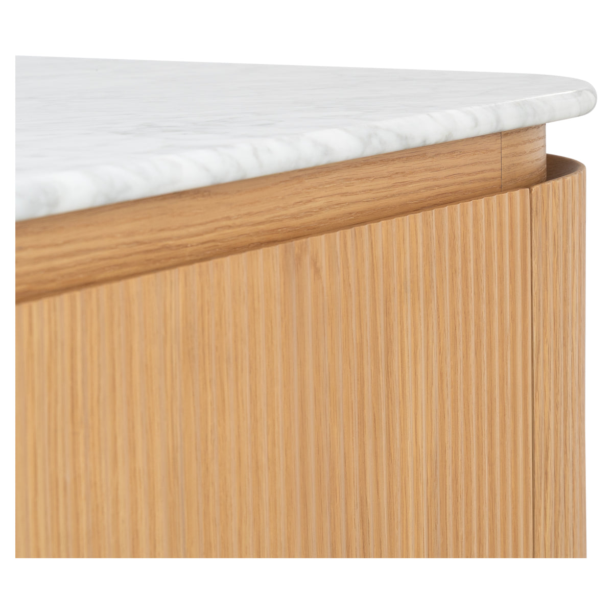 Solana 1200mm Carrara Marble Top Wall Hung Vanity, White Oak