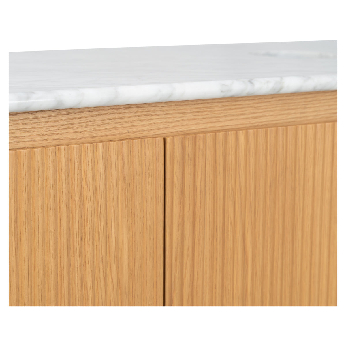Solana 1800mm Carrara Marble Top Wall Hung Vanity, White Oak