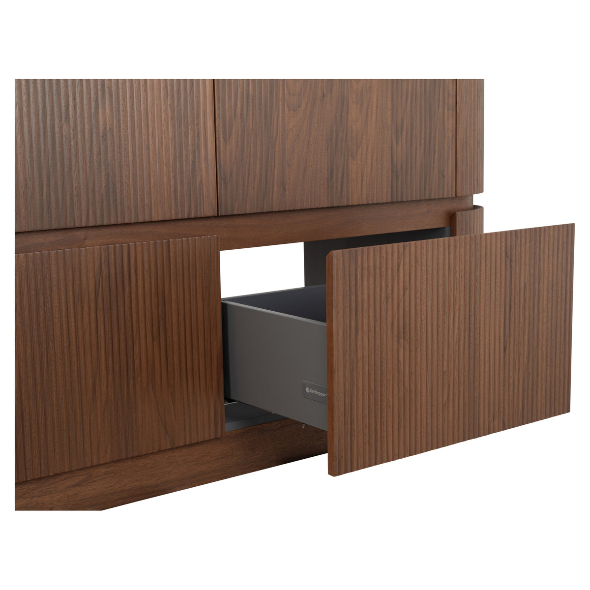 Solana 1500mm Carrara Marble Top Freestanding Vanity, Walnut