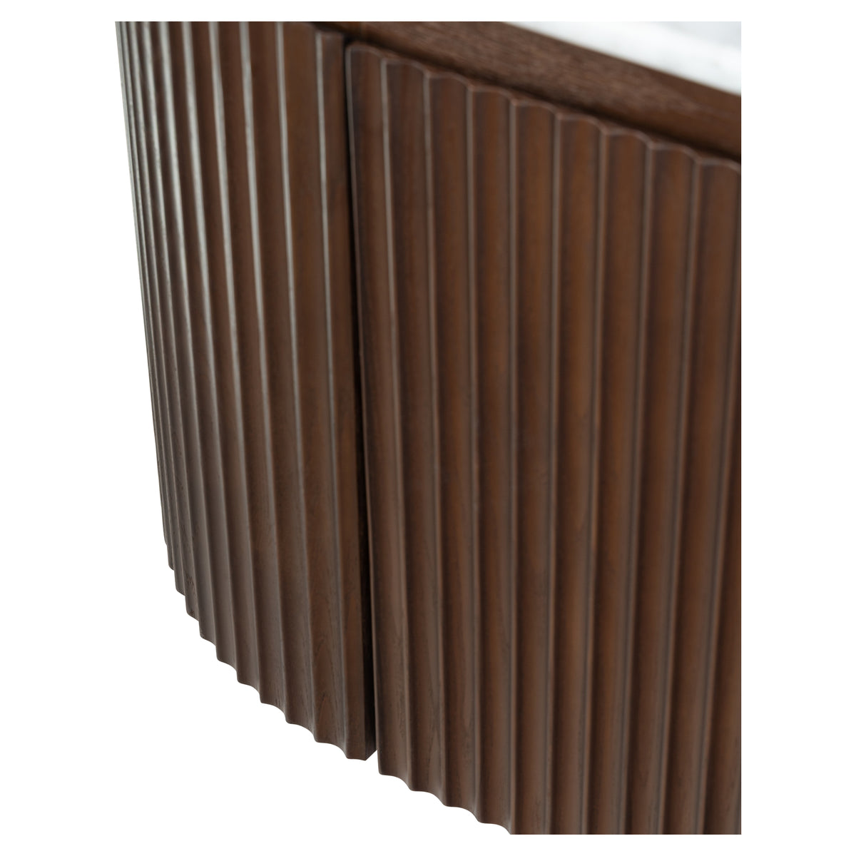 Cadence 1200mm Carrara Marble Top Wall Hung Vanity, Walnut