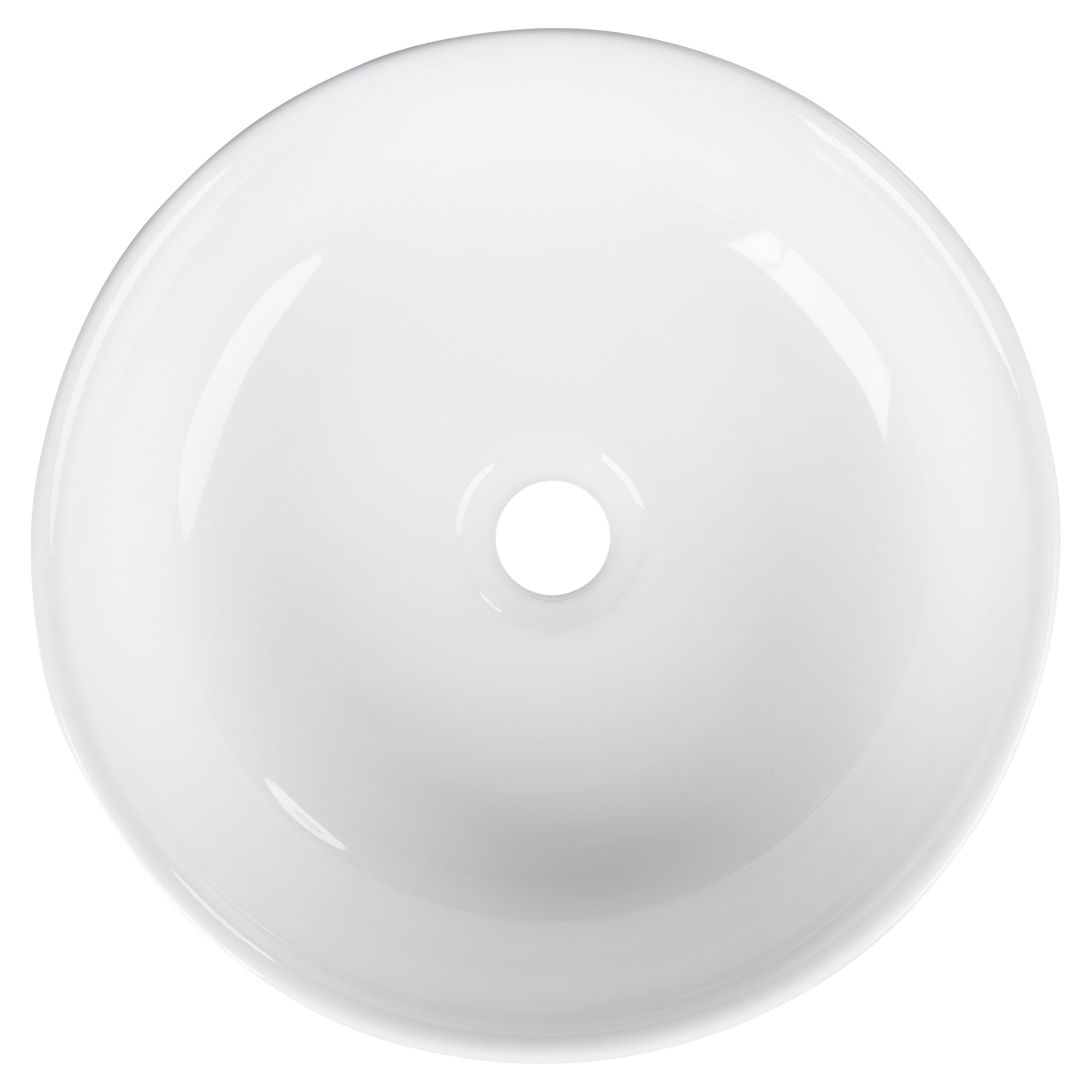Classic 36cm Ceramic Round Counter Top Basin, Gloss White