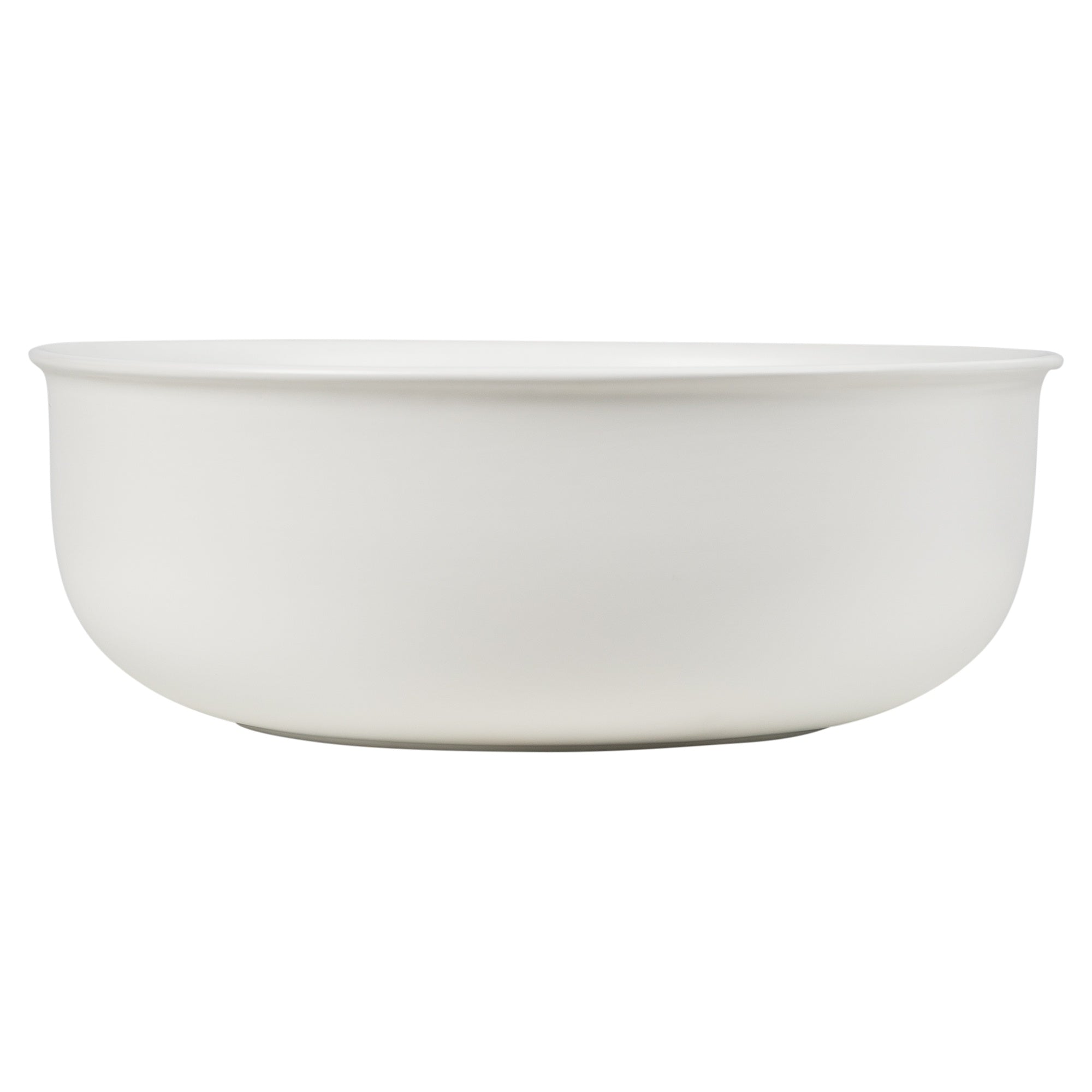 Classic 36cm Ceramic Round Counter Top Basin, Matte White