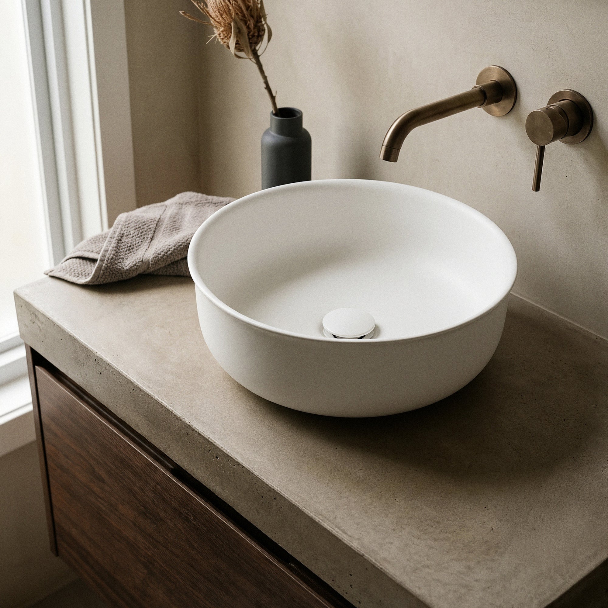 Ceramic Basin Pop-Up Waste, Gloss White