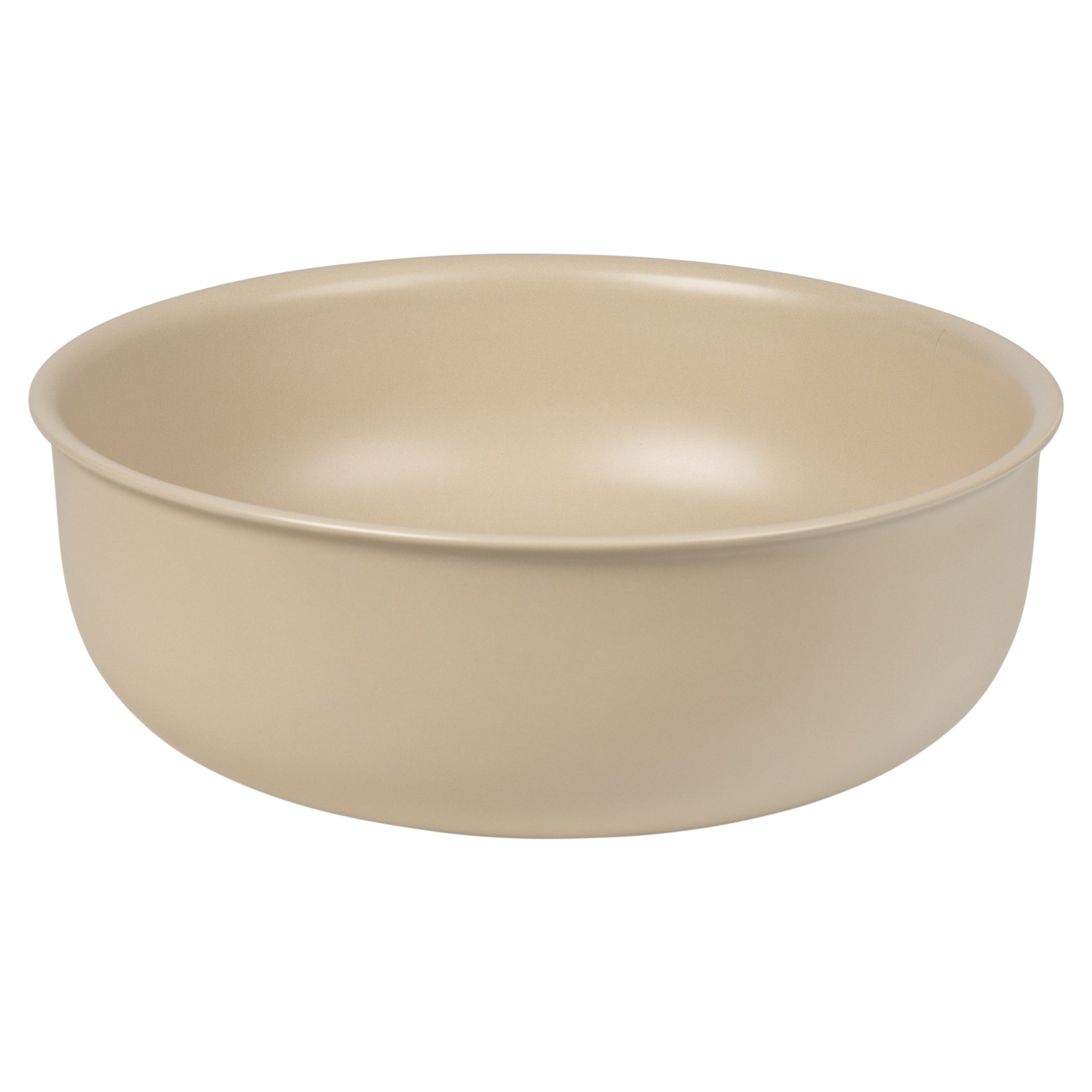 Classic 36cm Ceramic Round Counter Top Basin, Matte Beige