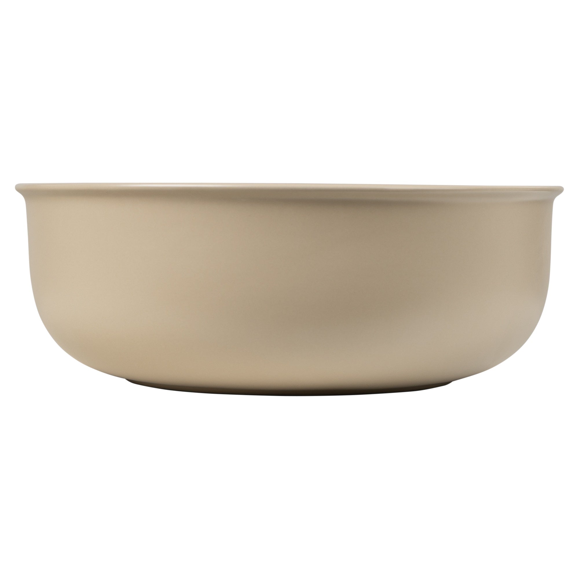 Classic 36cm Ceramic Round Counter Top Basin, Matte Beige