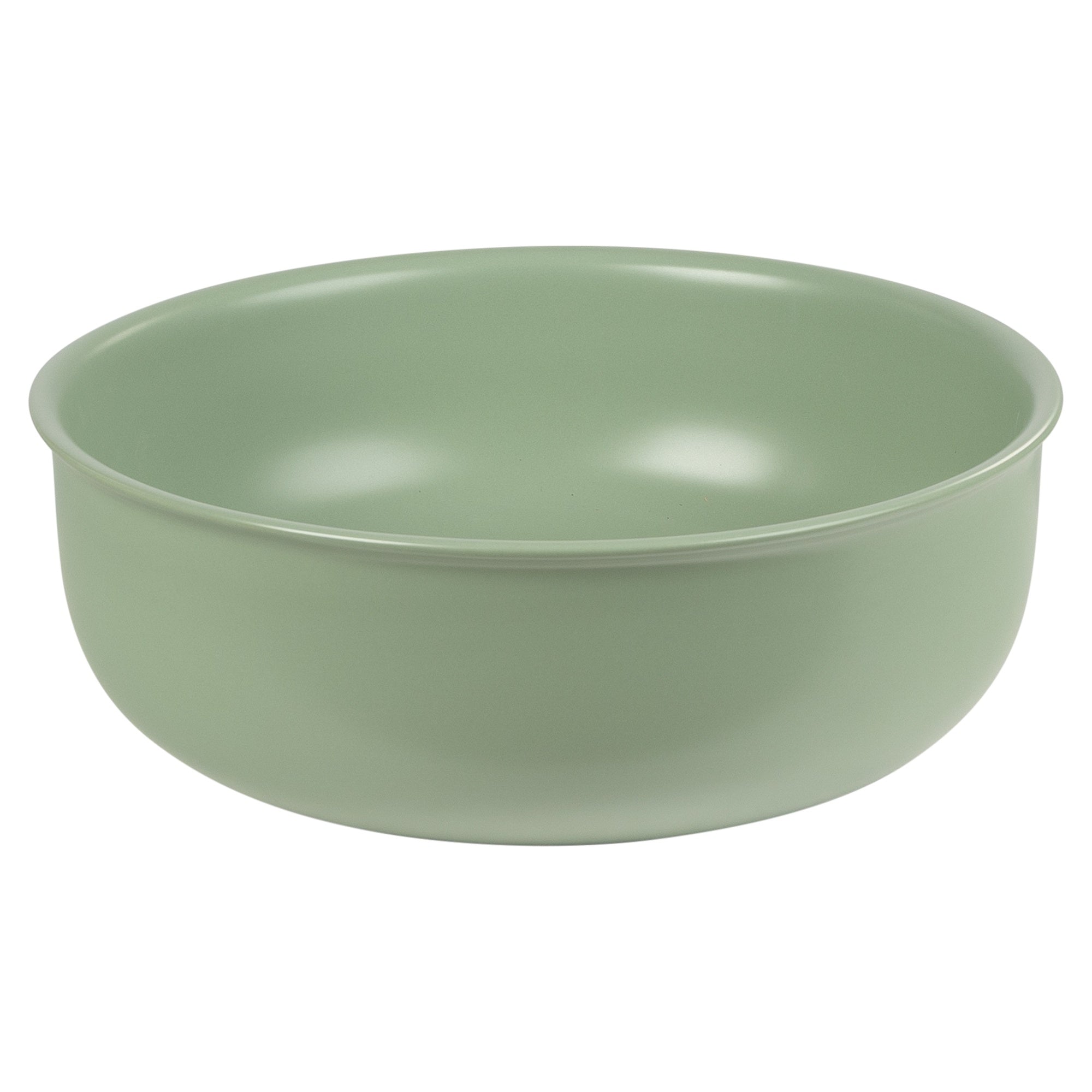 Classic 36cm Ceramic Round Counter Top Basin, Matte Sage Green