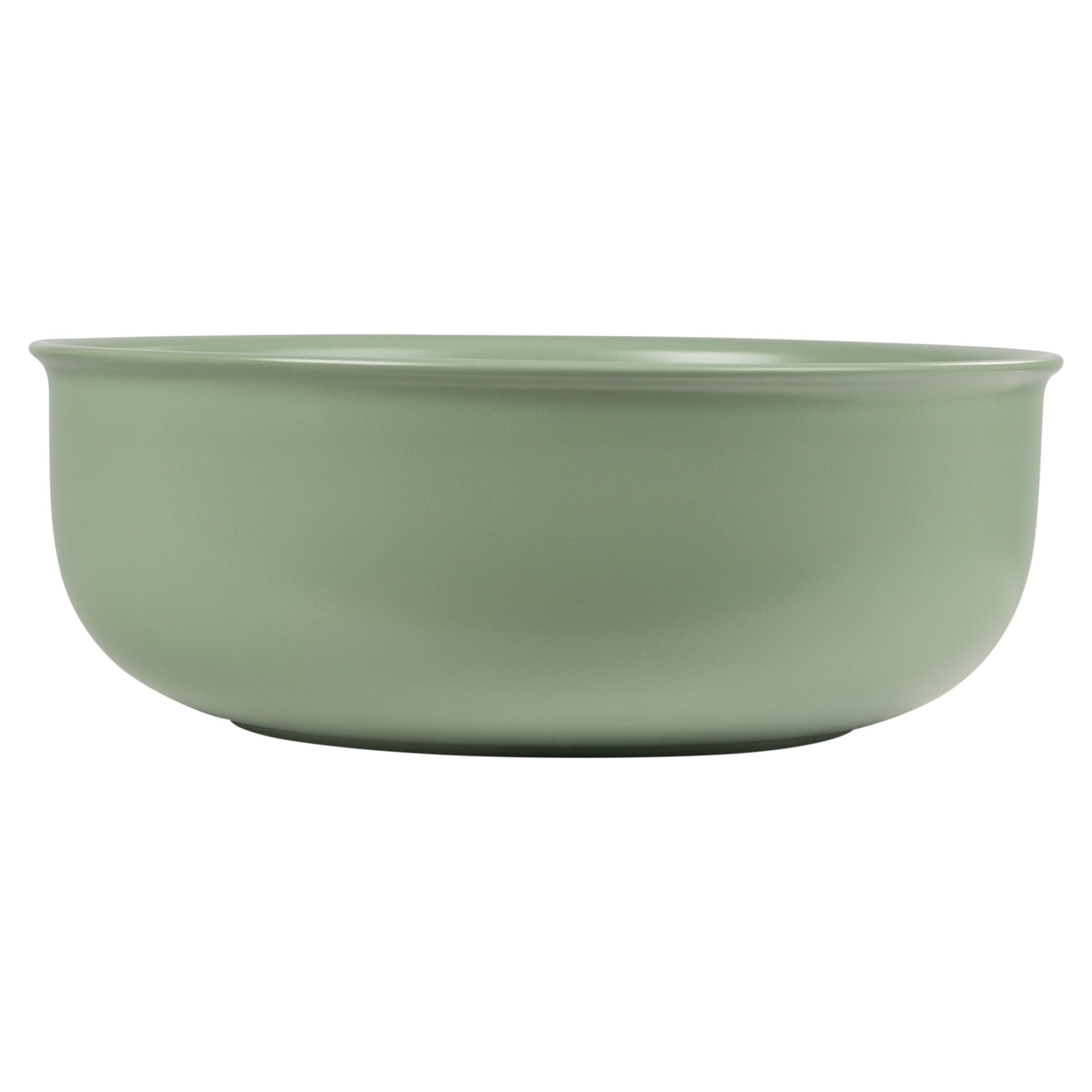 Classic 36cm Ceramic Round Counter Top Basin, Matte Sage Green