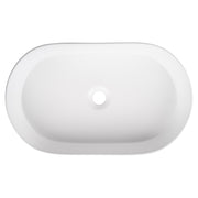 Classic 50cm Ceramic Pill Counter Top Basin, Gloss White