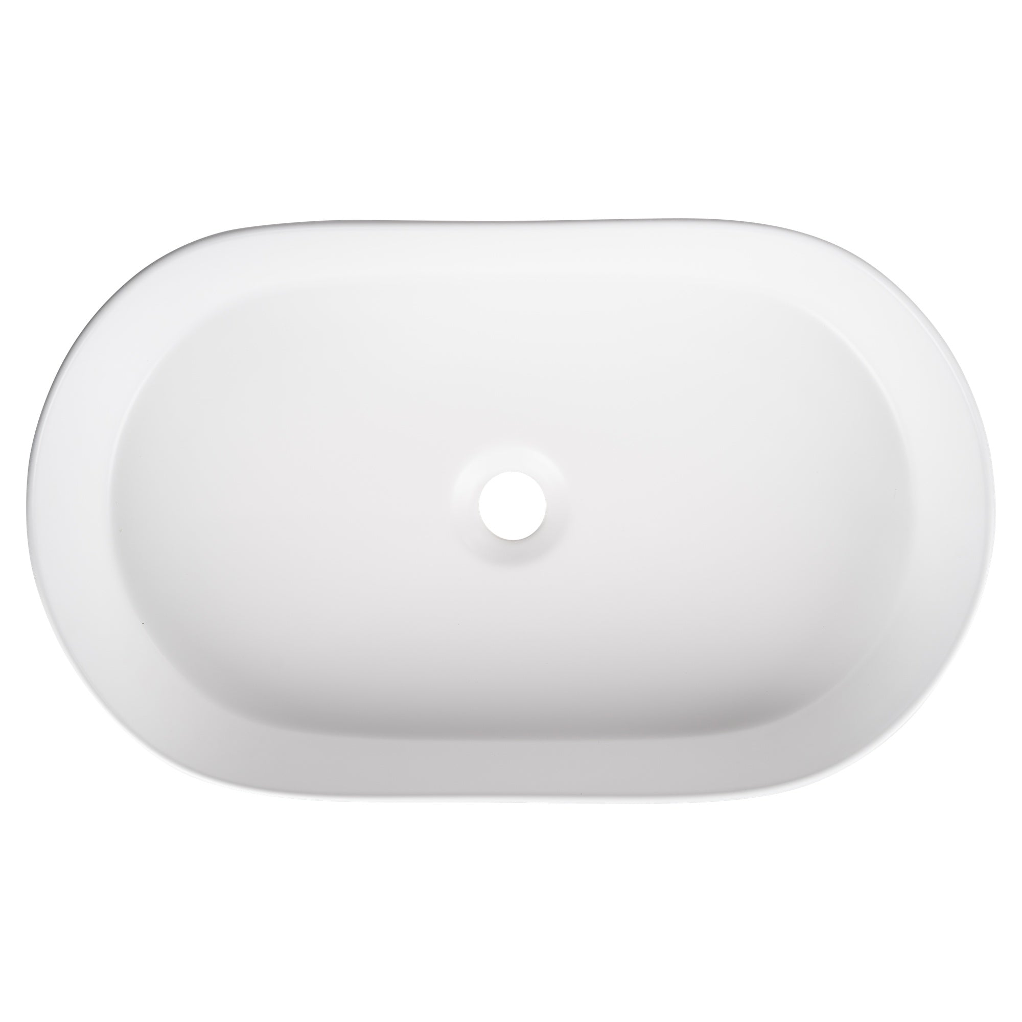 Classic 50cm Ceramic Pill Counter Top Basin, Gloss White