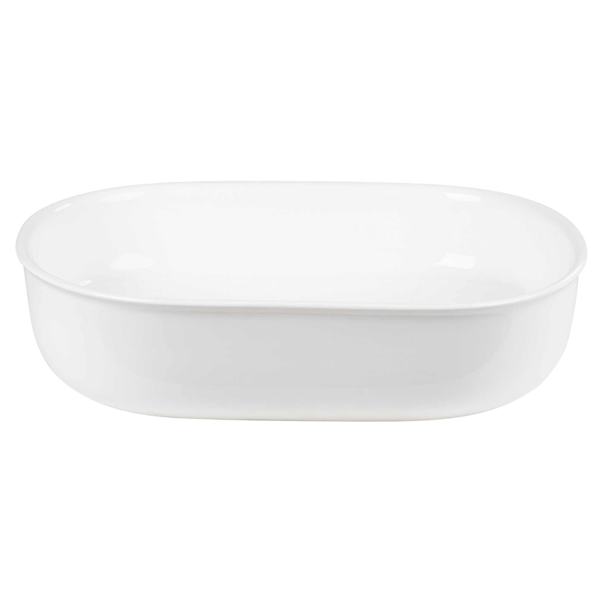 Classic 50cm Ceramic Pill Counter Top Basin, Gloss White