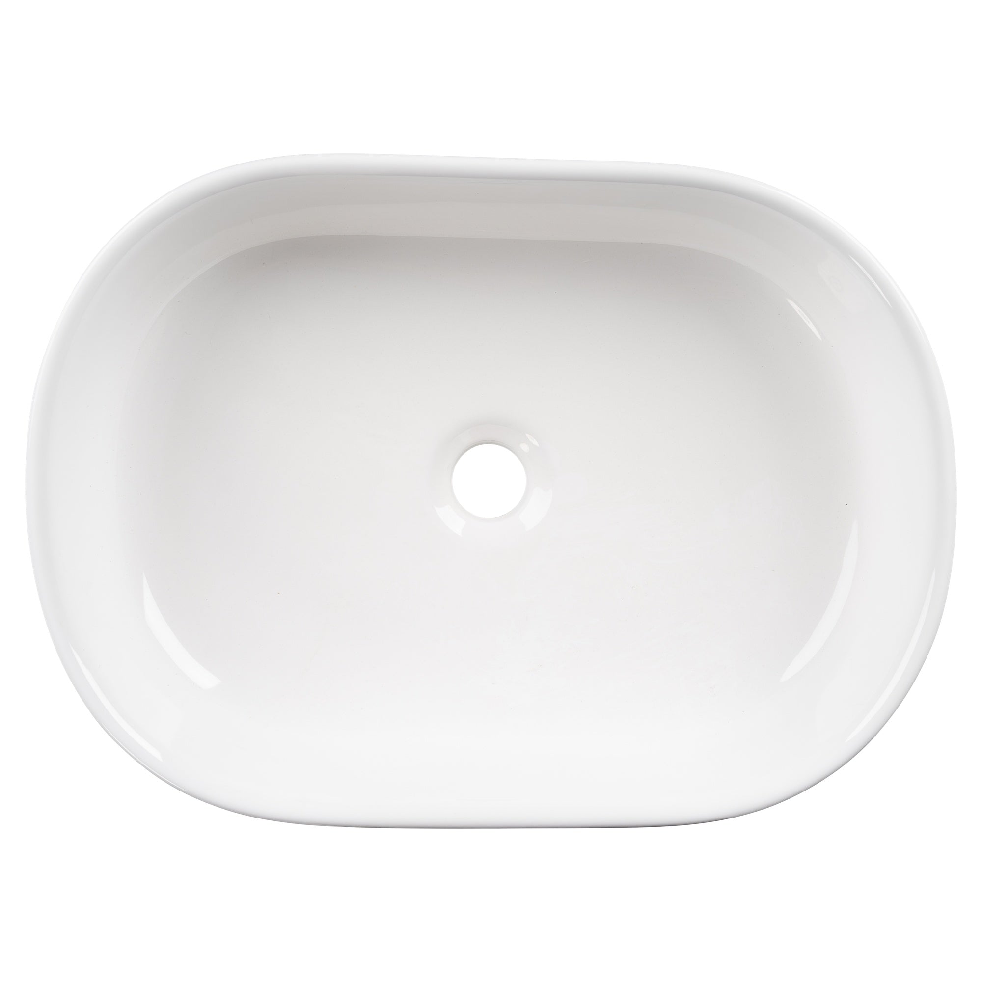 Classic 50cm Ceramic Pill Counter Top Basin, Gloss White