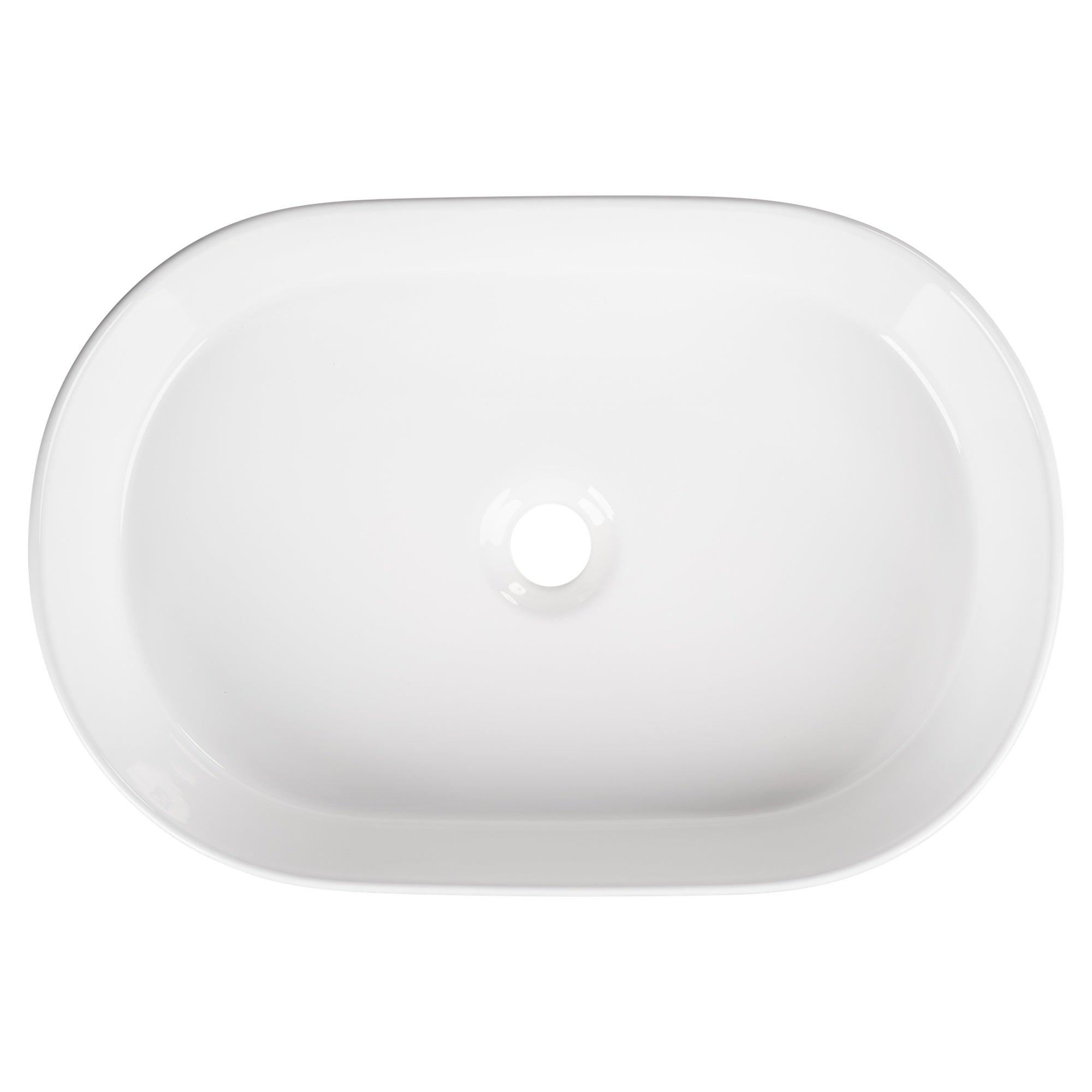 Classic 50cm Ceramic Pill Counter Top Basin, Gloss White