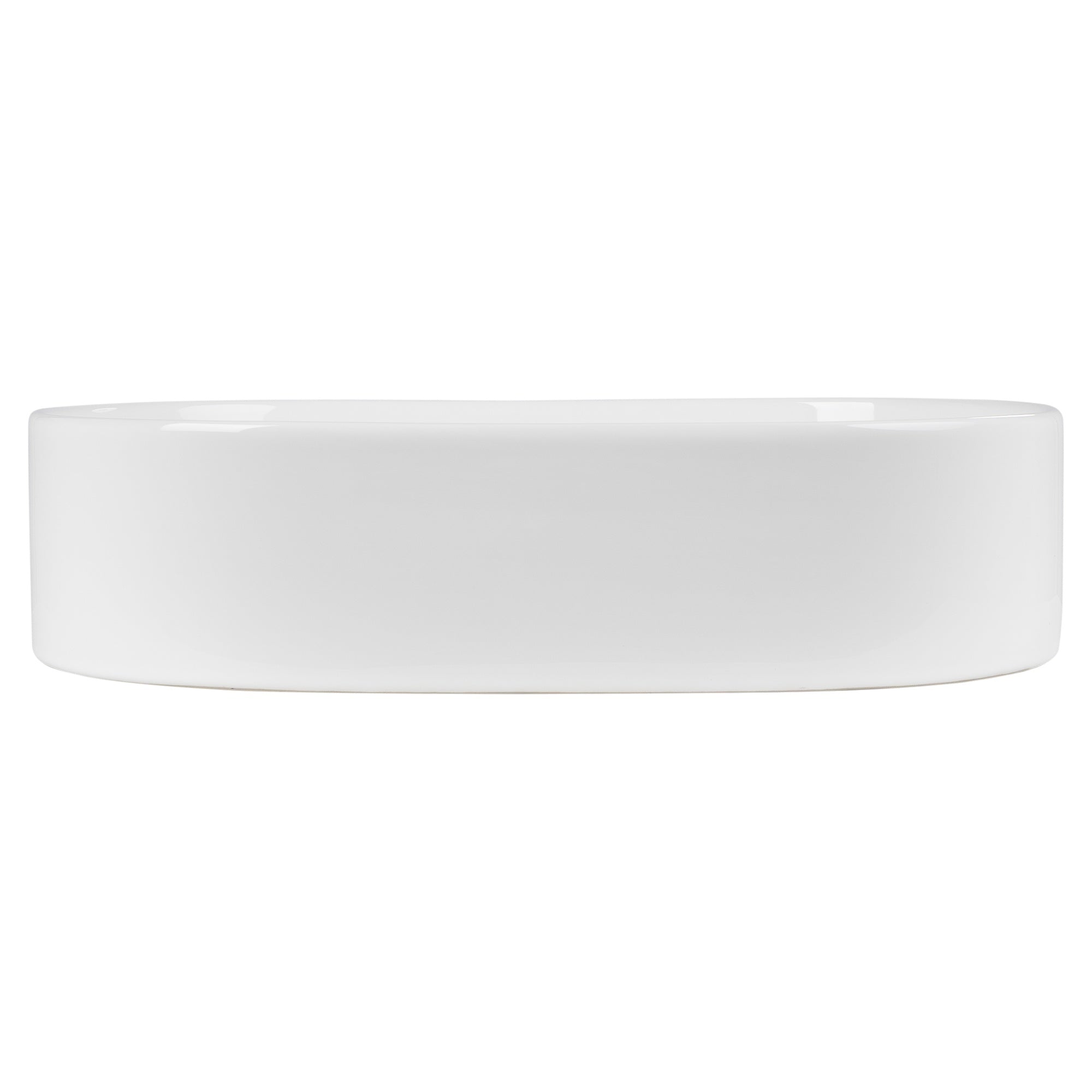 Classic 50cm Ceramic Pill Counter Top Basin, Gloss White