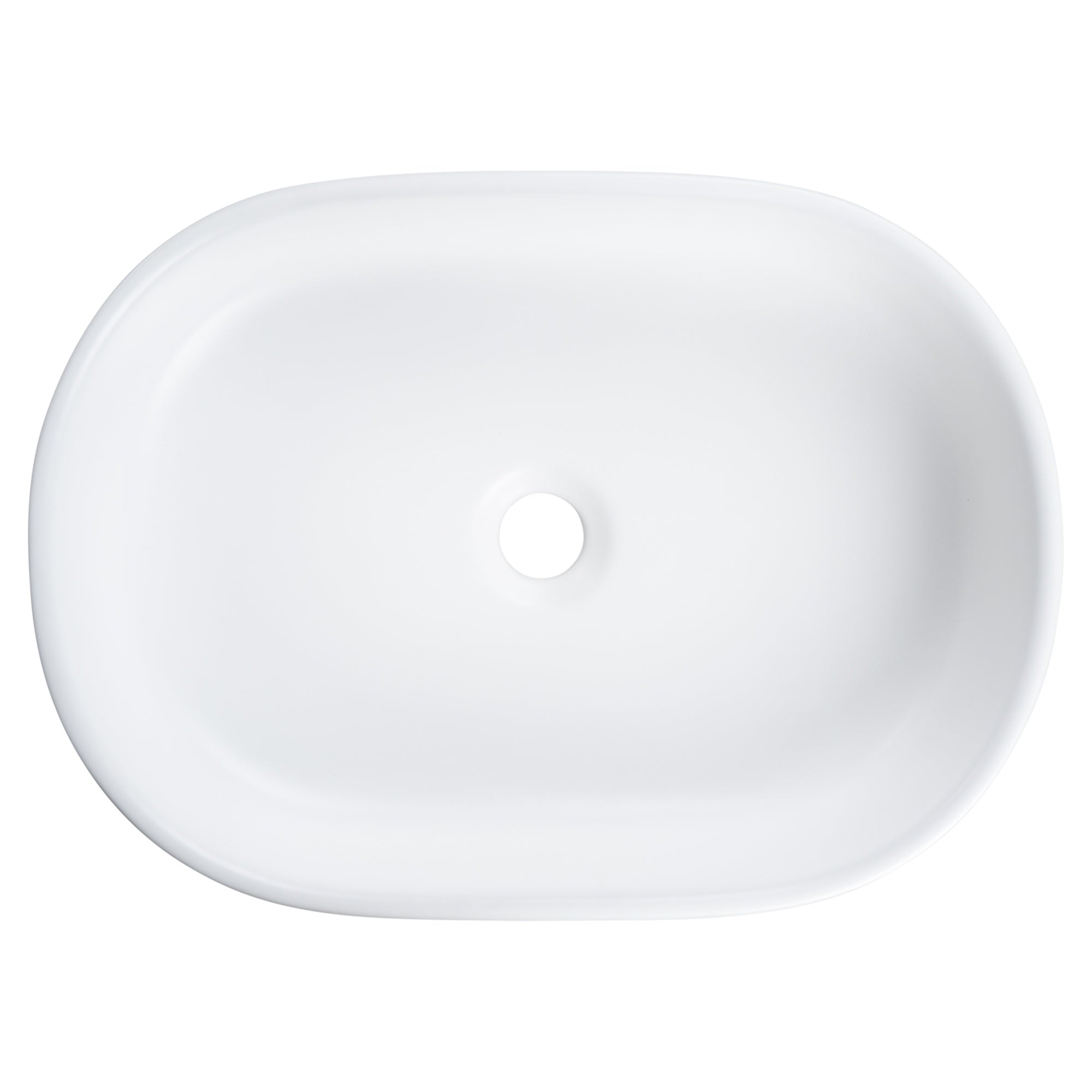 Classic 50cm Ceramic Pill Counter Top Basin, Matte White