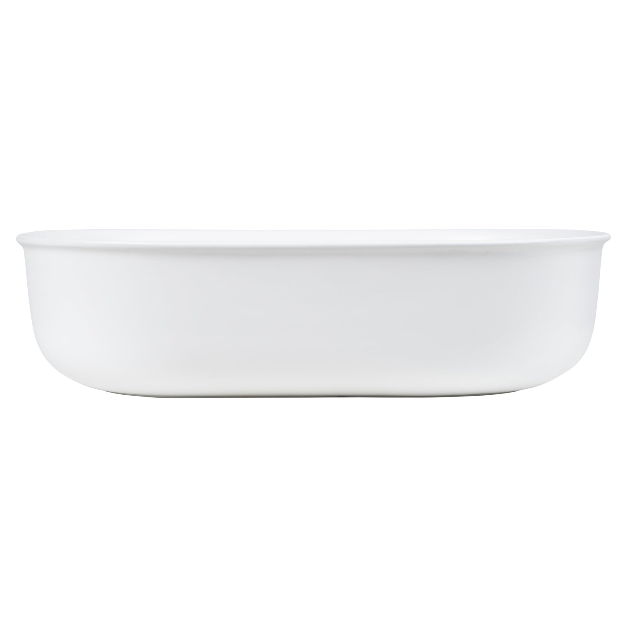 Classic 50cm Ceramic Pill Counter Top Basin, Matte White