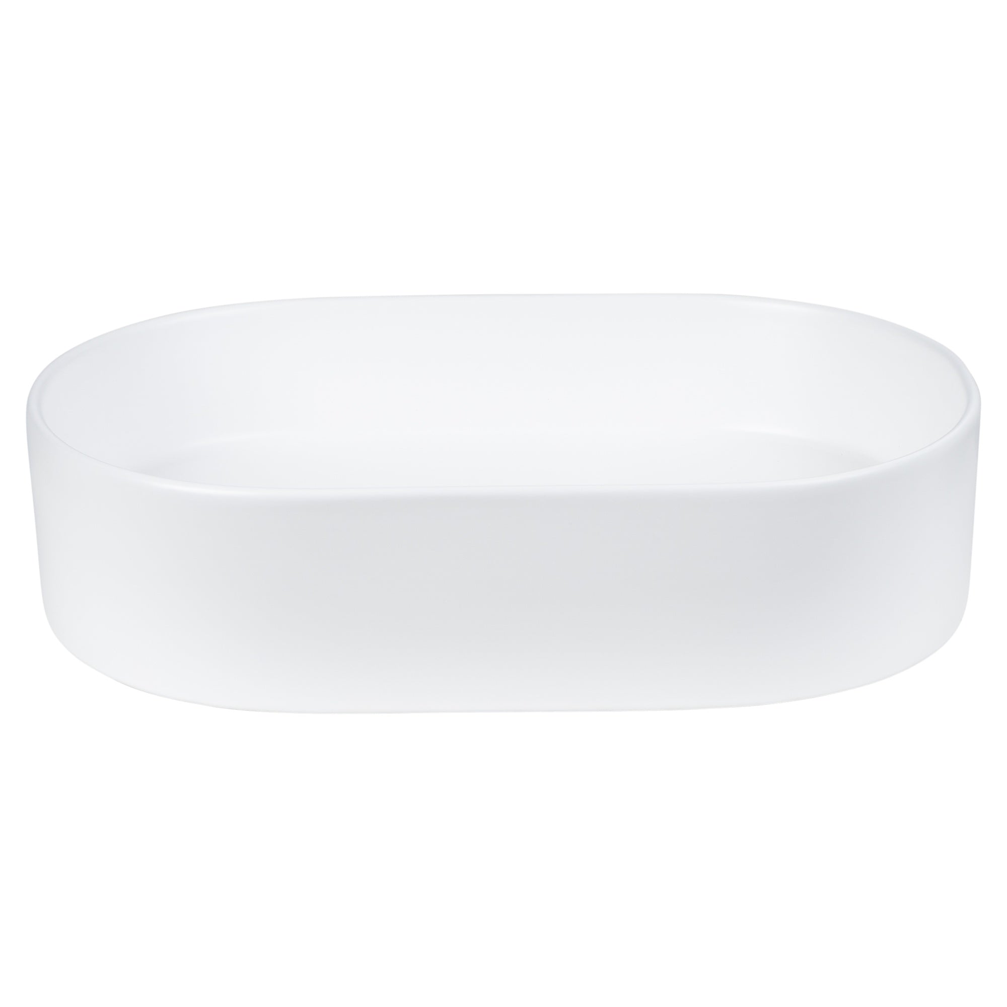 Patricia 50cm Ceramic Pill Counter Top Basin, Matte White