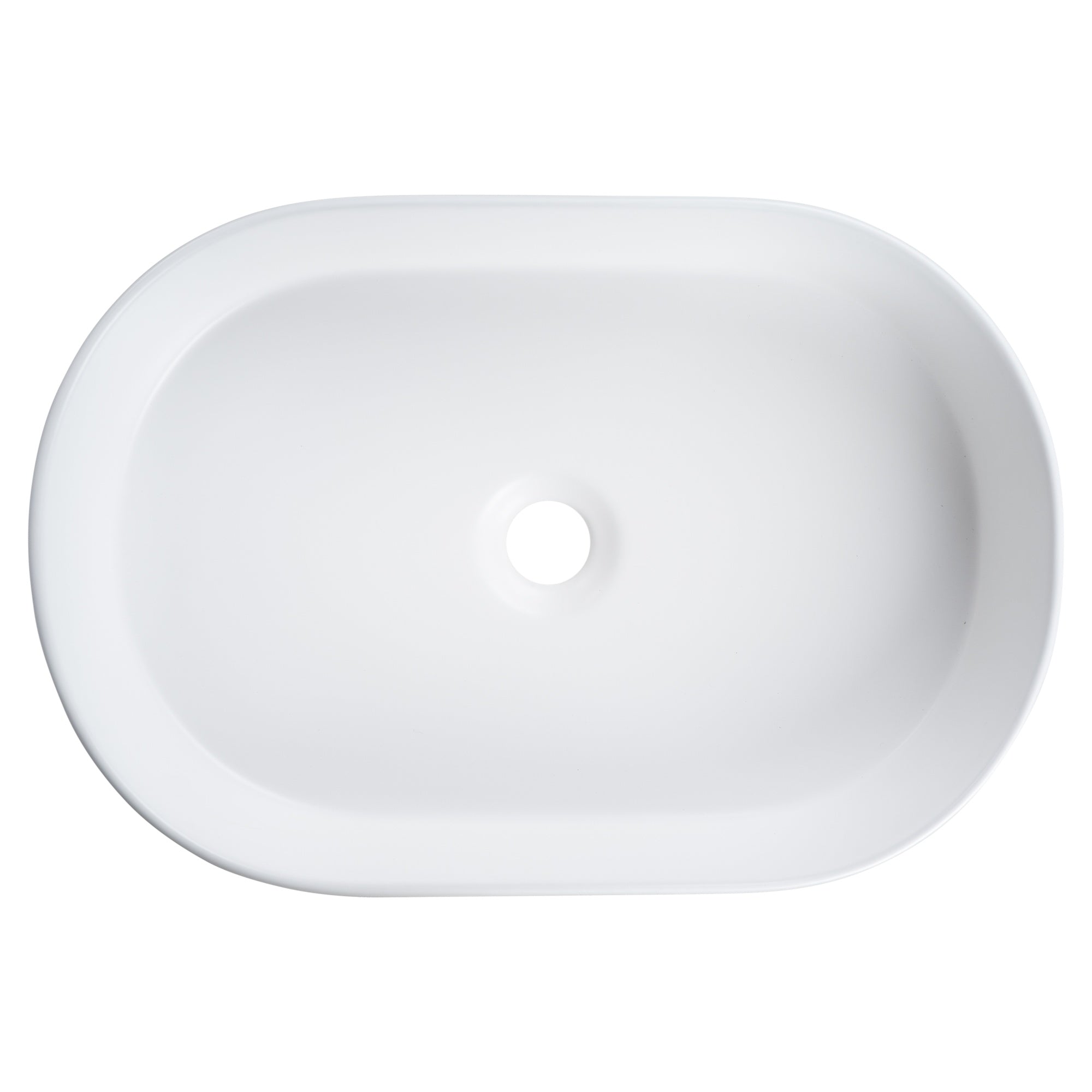 Patricia 50cm Ceramic Pill Counter Top Basin, Matte White