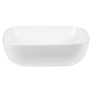 Soft Curve 46cm Ceramic Rectangular Counter Top Basin, Gloss White