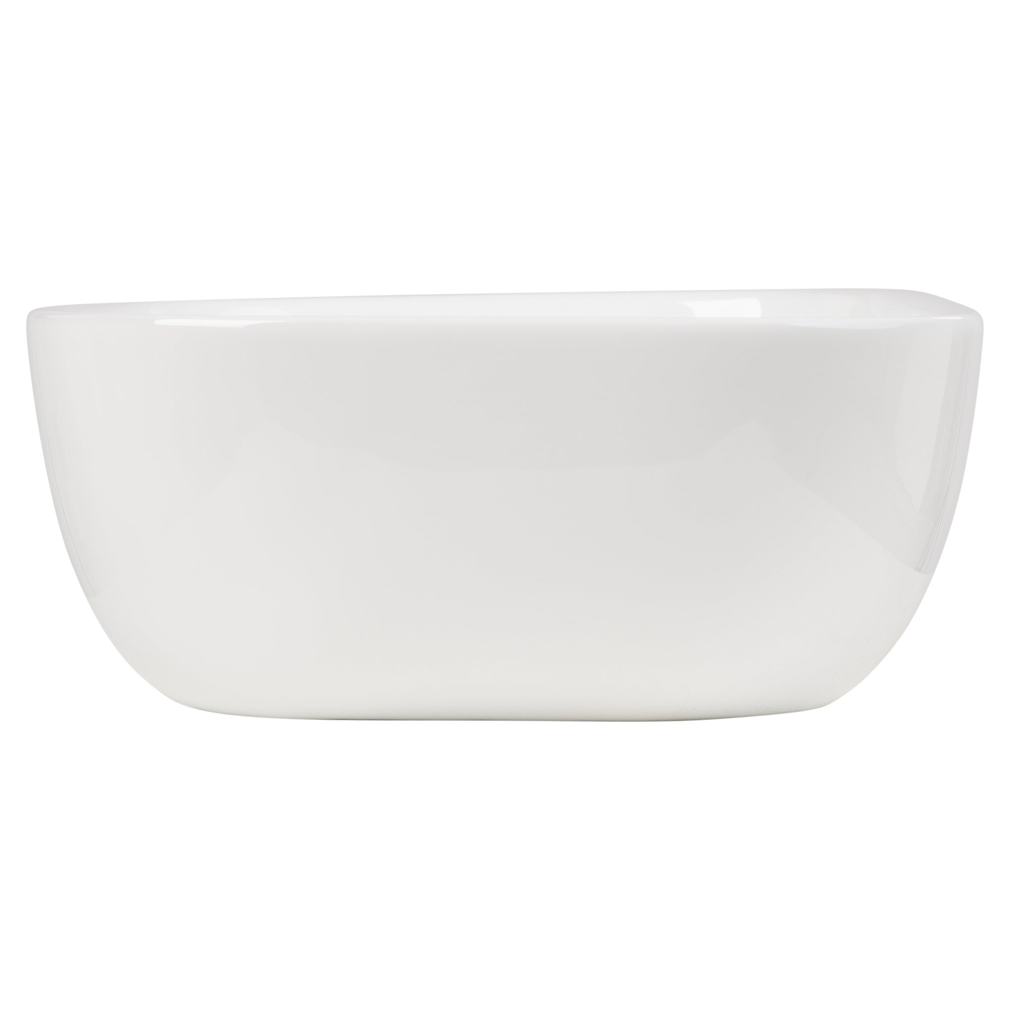 Soft Curve 46cm Ceramic Rectangular Counter Top Basin, Gloss White