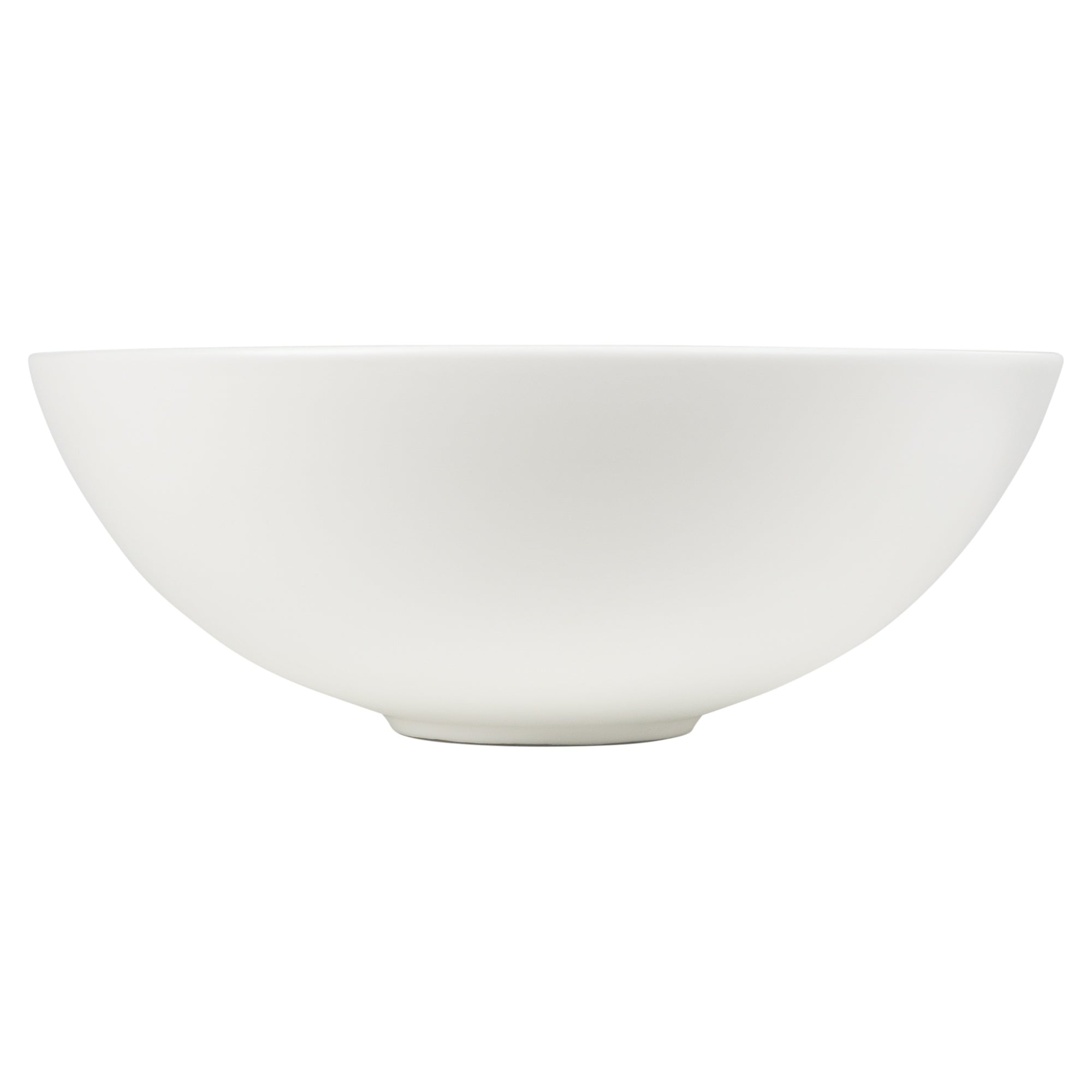 Soft Curve 46cm Ceramic Rectangular Counter Top Basin, Matte White